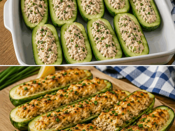 Diese überbackenen Gurken mit Thunfisch sind so einfach – außen zart, innen herrlich cremig und würzig