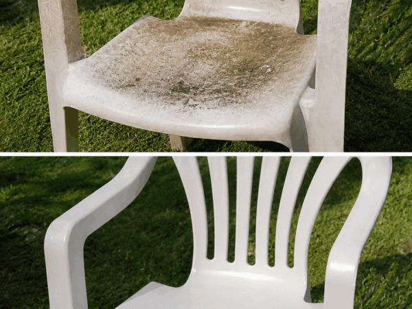 Vergilbte Gartenstühle aus Kunststoff reinigen und wieder aufhellen: Diese Methoden funktionieren wirklich