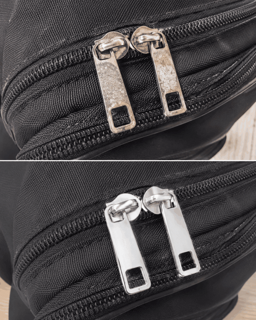 Der einfache Trick, mit dem Metallreißverschlüsse an Taschen und Rucksäcken wieder glänzen