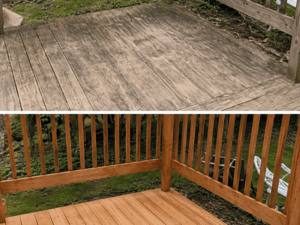 Vergraute Holzterrasse reinigen und anschließend richtig ölen