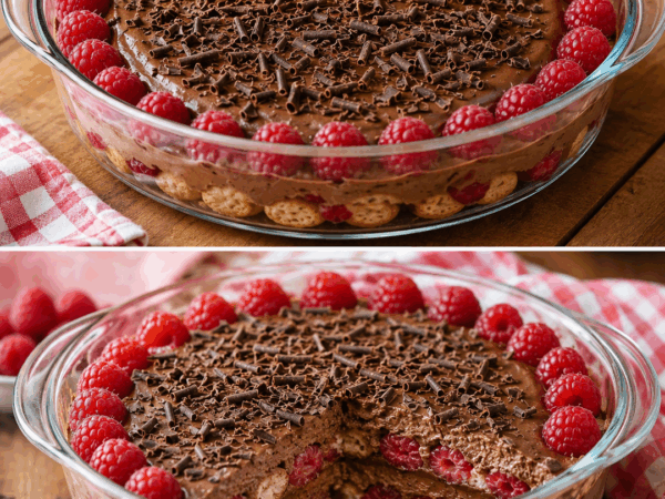 Himmlisches Schoko-Himbeer-Dessert: cremig, fruchtig und ganz ohne Backen