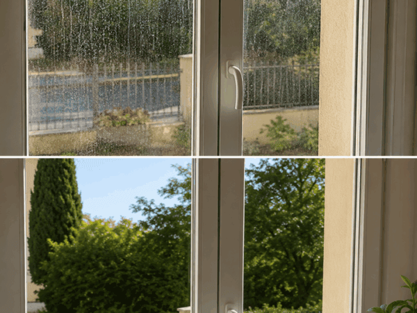Fenster putzen ohne Schlieren – mit wenig Spülmittel und sauberem Abzieher