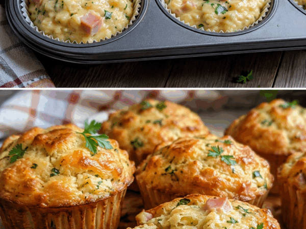 Herzhafte Schinken-Käse-Muffins – unglaublich saftig und in 35 Minuten fertig