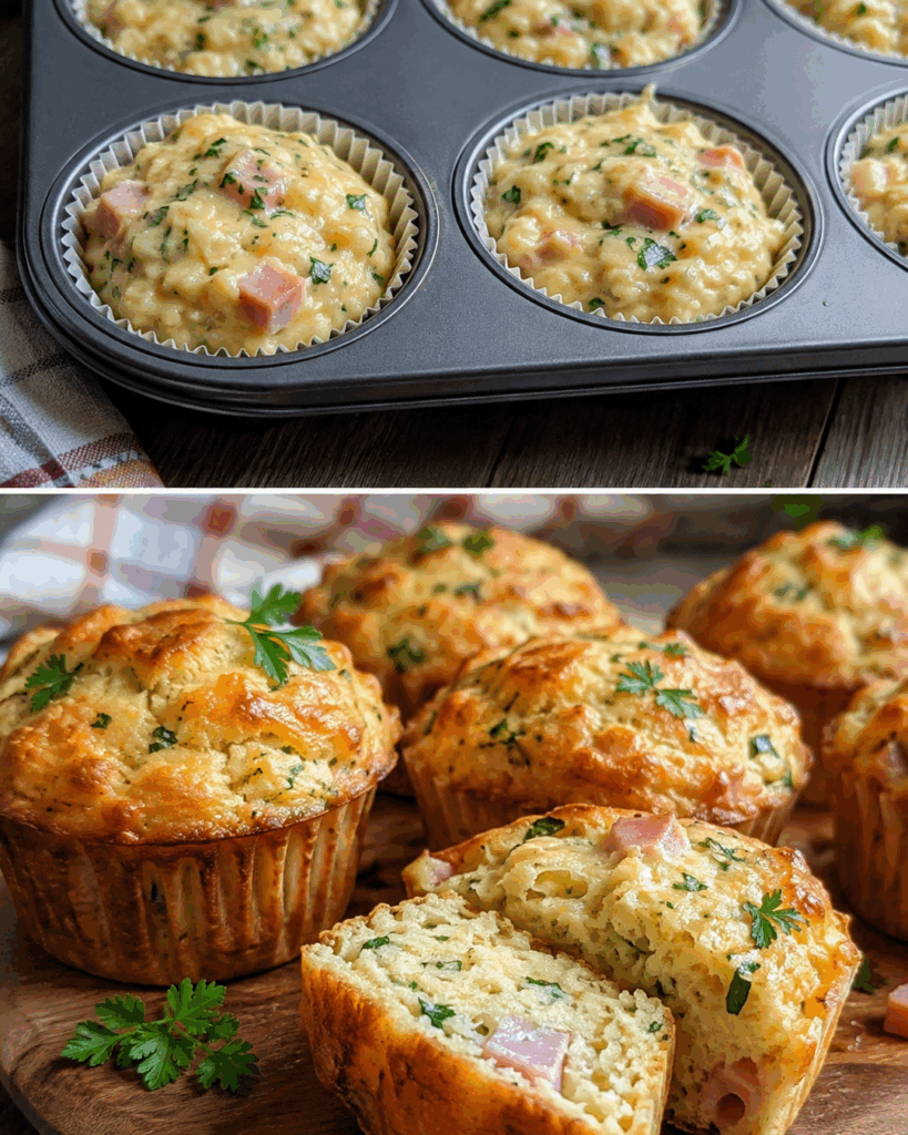 Herzhafte Schinken-Käse-Muffins – unglaublich saftig und in 35 Minuten fertig
