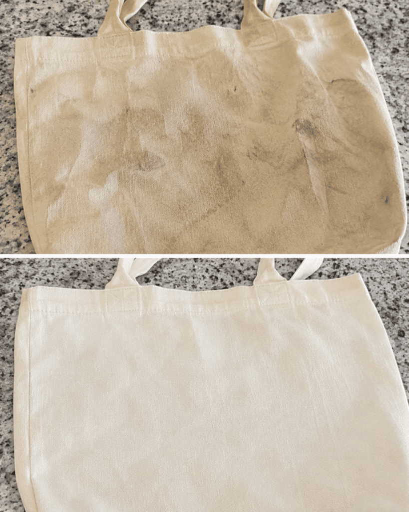 So sieht eine wiederverwendbare Tasche wieder sauber und gepflegt aus