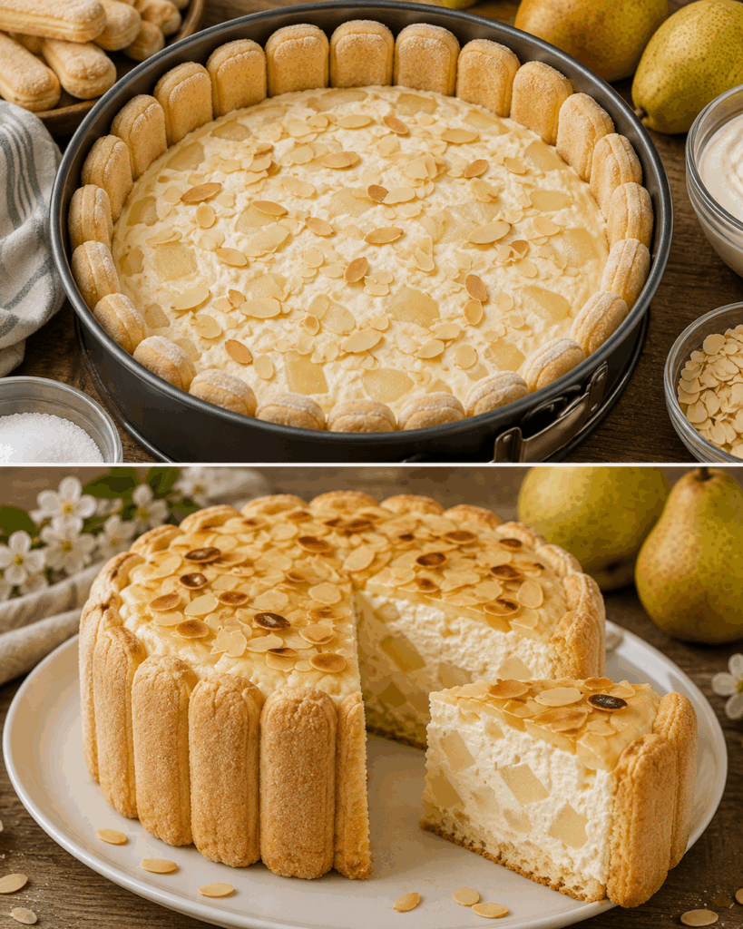 Birnen-Charlotte ohne Backen – cremig, fruchtig und herrlich festlich