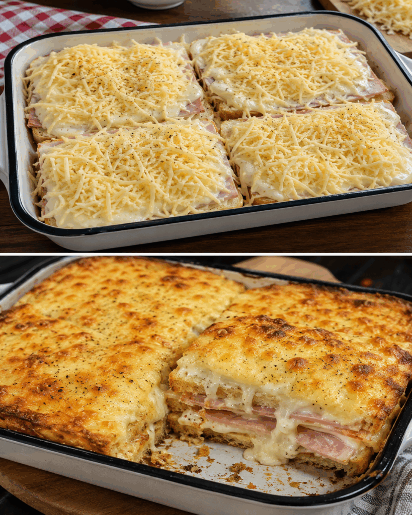 Ofen-Croque-Monsieur mit cremiger Béchamel – extra knusprig und herrlich käsig