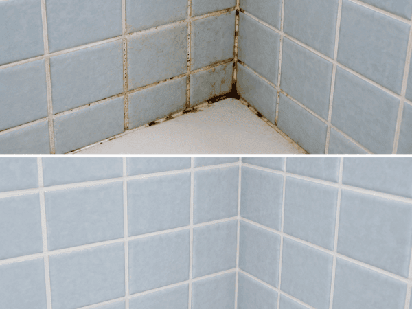 Schimmel auf Silikonfugen in der Dusche mit Alkohol behandeln