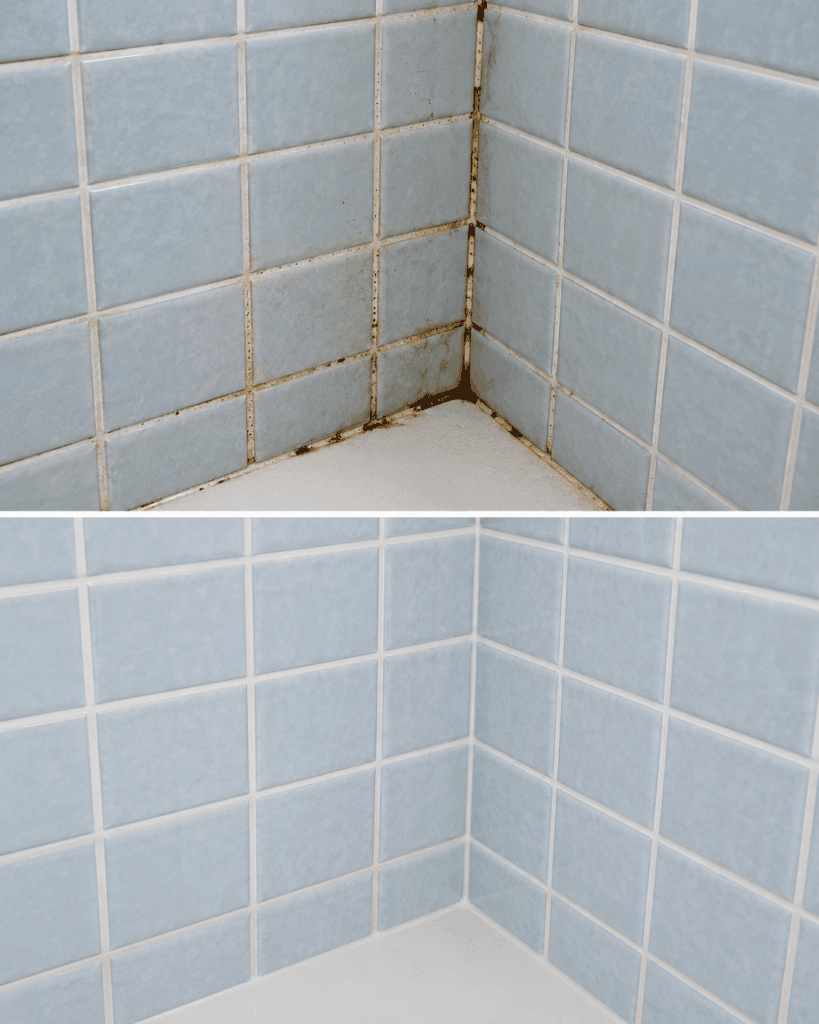Schimmel auf Silikonfugen in der Dusche mit Alkohol behandeln