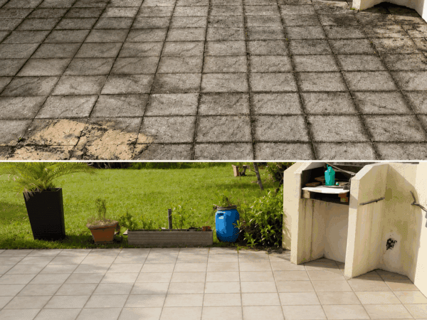 So wird eine stark verschmutzte Terrasse wieder sauber – ohne unnötig aggressive Reiniger