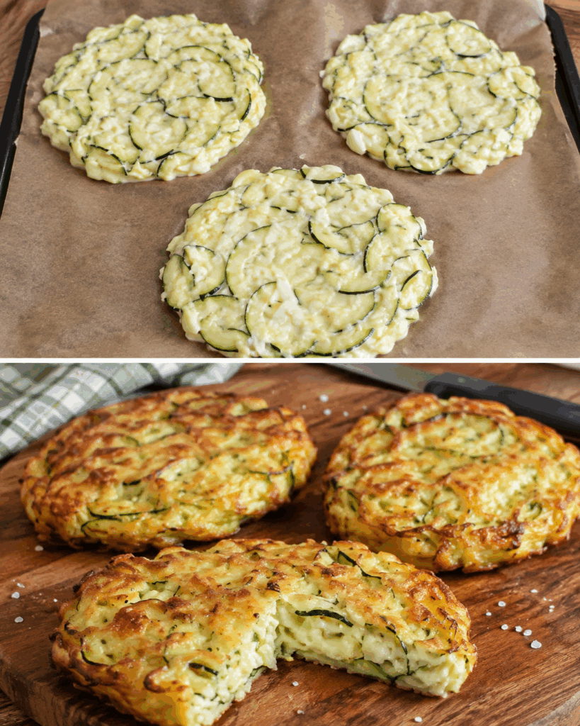 Knusprige Zucchini-Käse-Taler – außen goldbraun, innen saftig