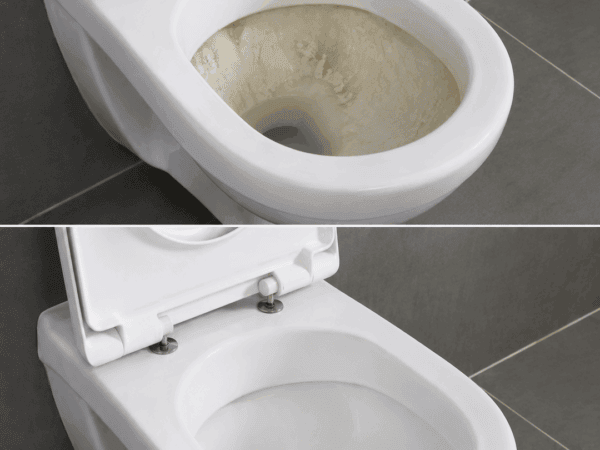 Urinstein und Kalk im WC mit Zitronensäure lösen