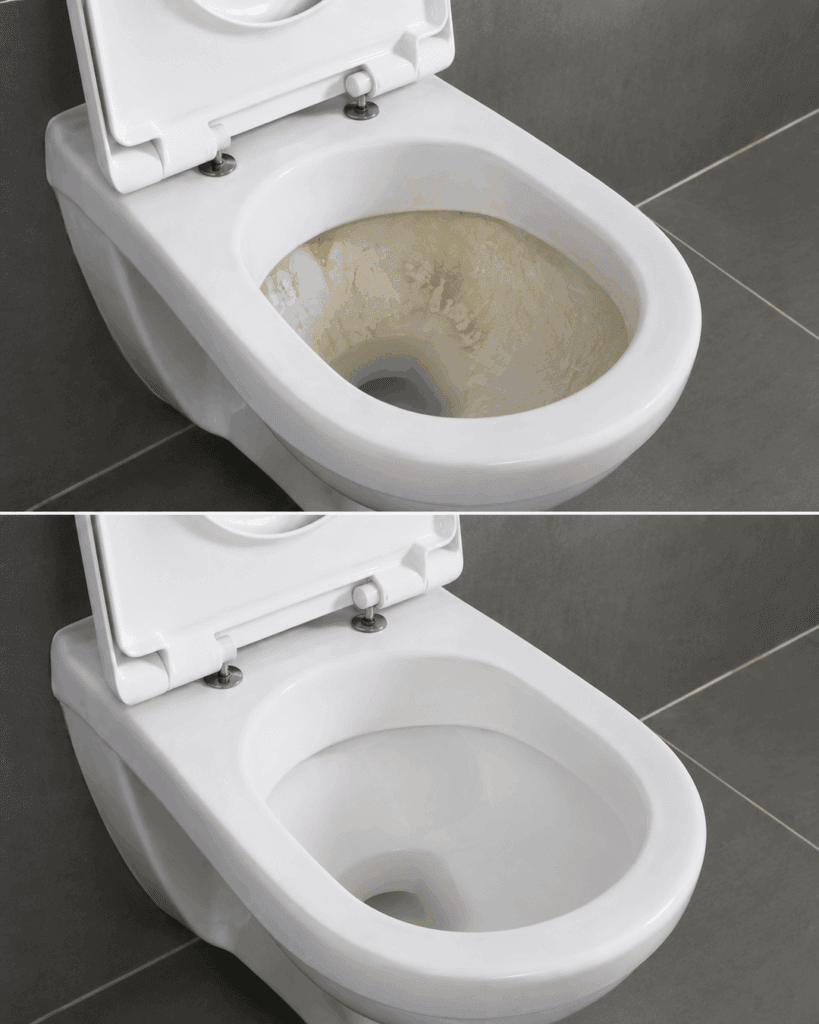 Urinstein und Kalk im WC mit Zitronensäure lösen