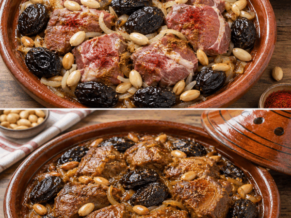 Marokkanische Lamm-Tajine mit Pflaumen, Honig und Mandeln