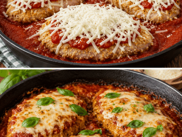 Knuspriges Hähnchen Parmigiana mit Tomatensauce und goldener Käsekruste