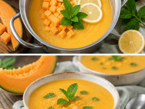 Erfrischende Melonen-Ingwer-Suppe mit Zitrone und Minze – in 10 Minuten fertig
