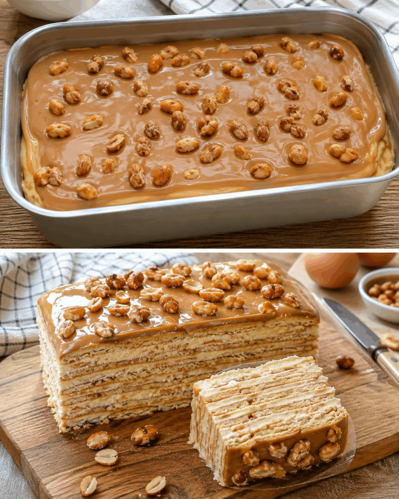 Omas Kaffee-Petit-Beurre-Kuchen – cremiger Schichtkuchen ohne Backen