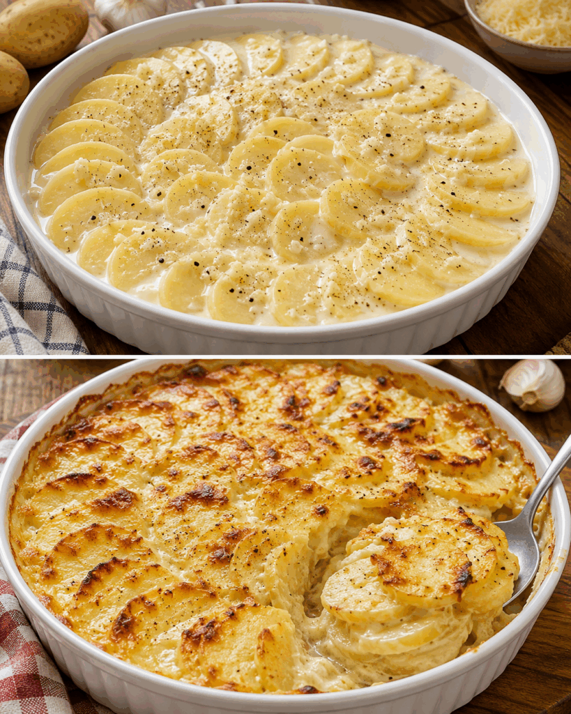 Kartoffelgratin wie aus dem Ofen – unglaublich cremig innen und goldbraun überbacken