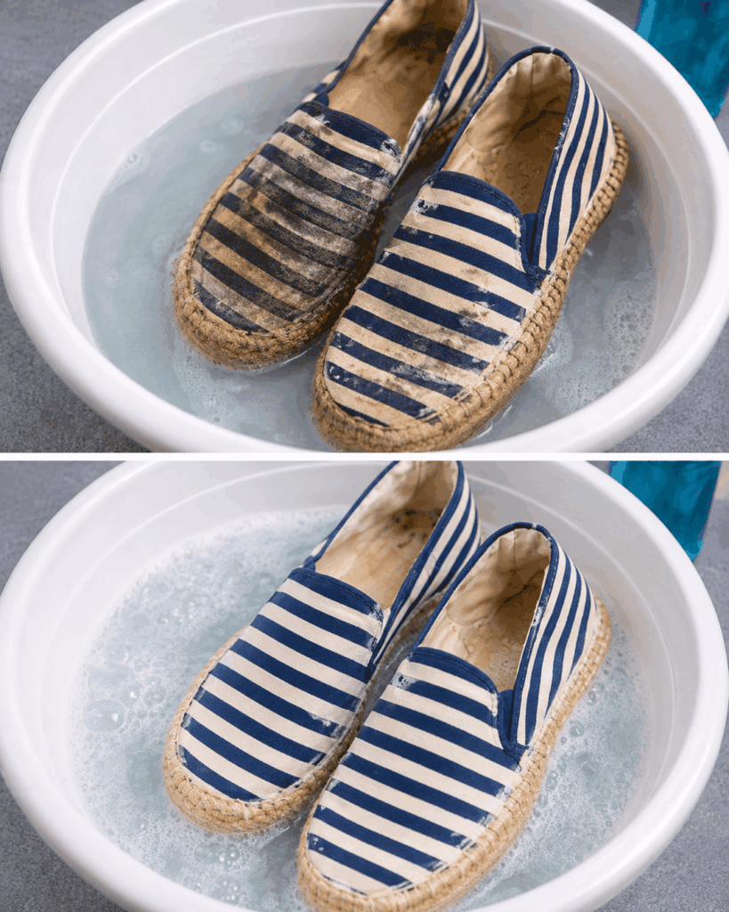 Espadrilles reinigen, ohne Jutesohle und Klebstoff zu ruinieren