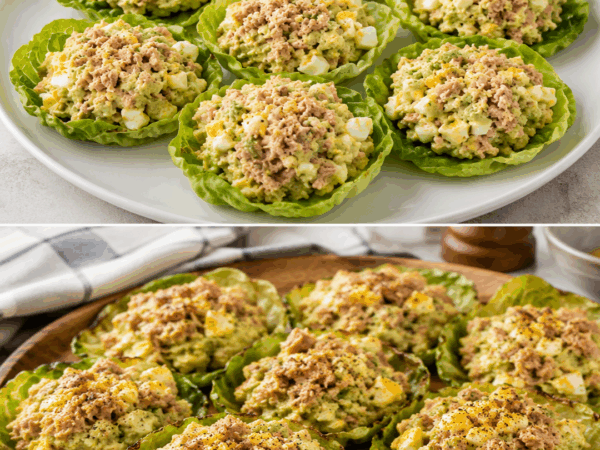 Knackige Salat-Schiffchen mit Avocado, Ei und Thunfisch – cremig, frisch und blitzschnell gemacht