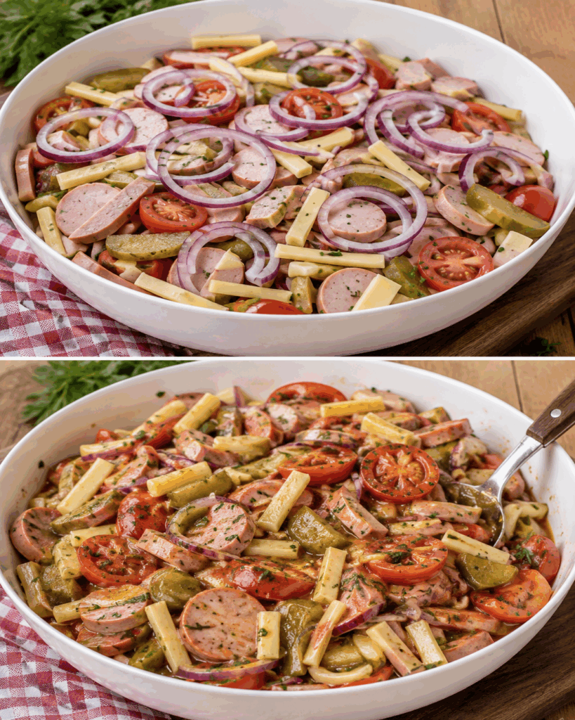 Schweizer Wurstsalat wie beim Lieblingswirt – herzhaft, würzig und herrlich frisch
