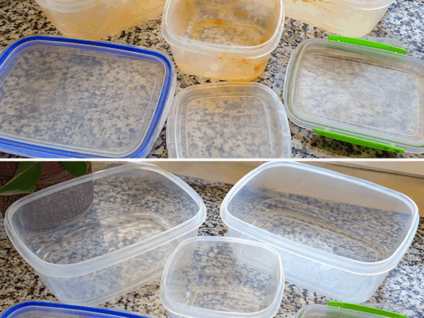 Vergilbte Plastikdosen? So werden verfärbte Vorratsbehälter wieder deutlich sauberer