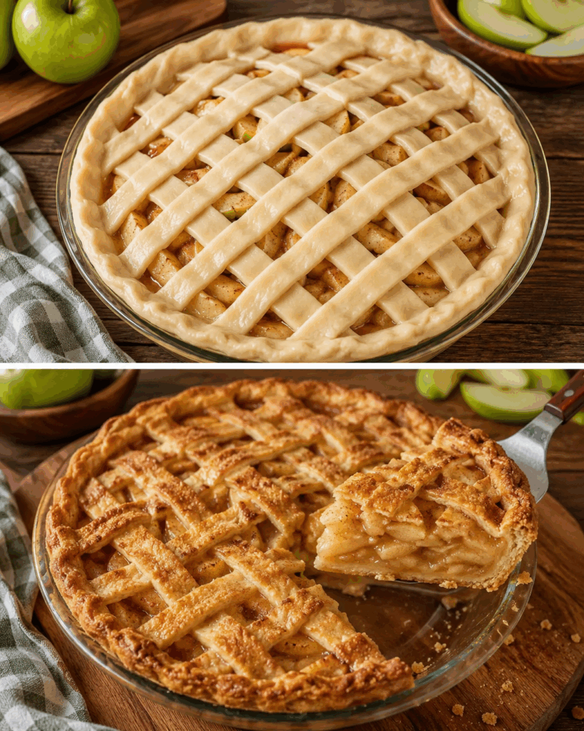 Saftiger Apfelkuchen mit knusprigem Teiggitter – so schmeckt er wie frisch vom Land