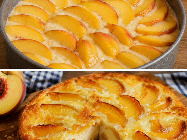 Saftiger Pfirsich-Joghurt-Kuchen ohne Mehl