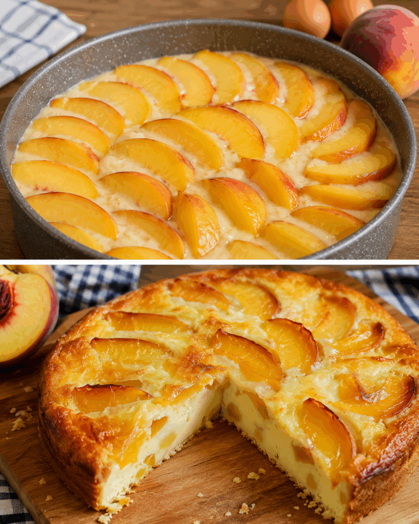 Saftiger Pfirsich-Joghurt-Kuchen ohne Mehl