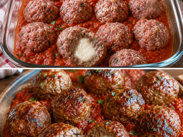 Saftige Mozzarella-Hackbällchen in würziger Tomatensauce