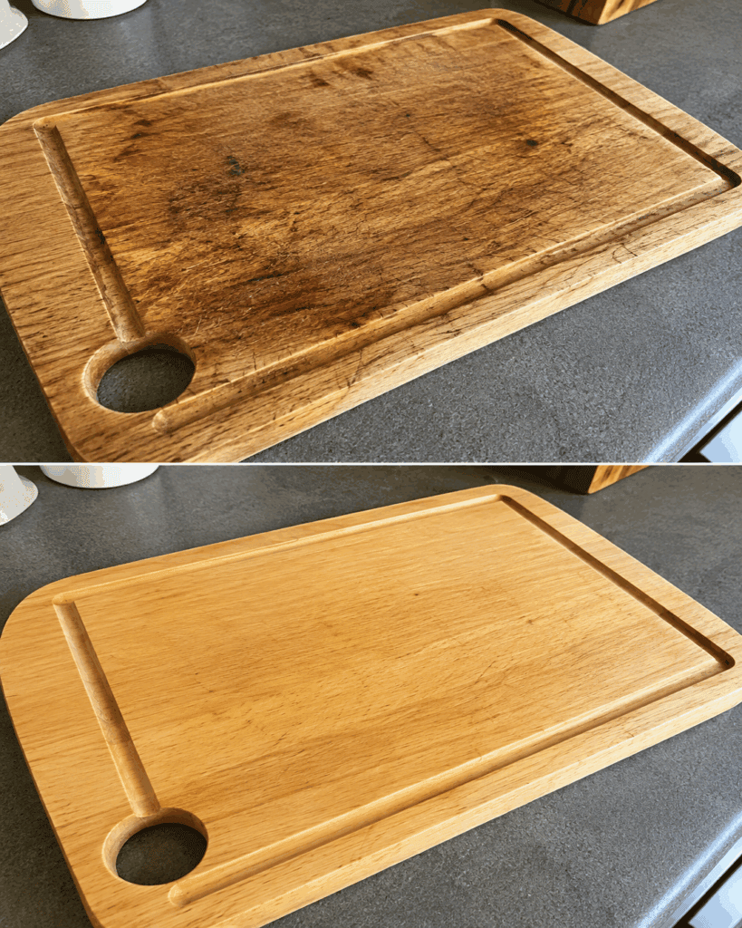 Holzschneidebrett wieder sauber bekommen: So entfernen Sie Gerüche, Flecken und hartnäckige Rückstände richtig