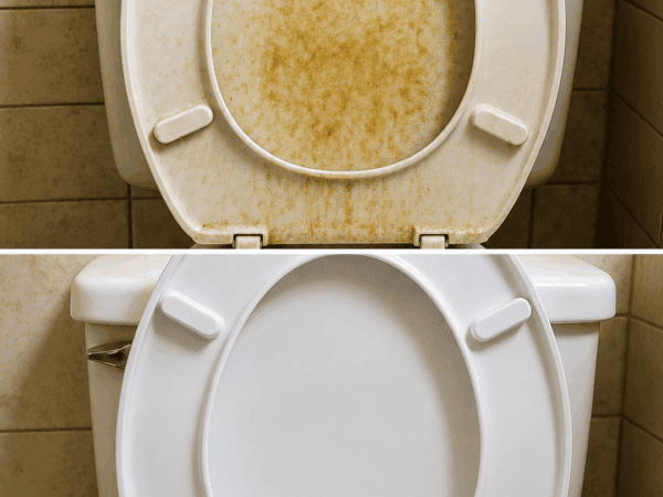 Gelbe Urinflecken unter dem WC-Sitz? So wird die Toilettenbrille wieder sauber – ohne sie gleich auszutauschen