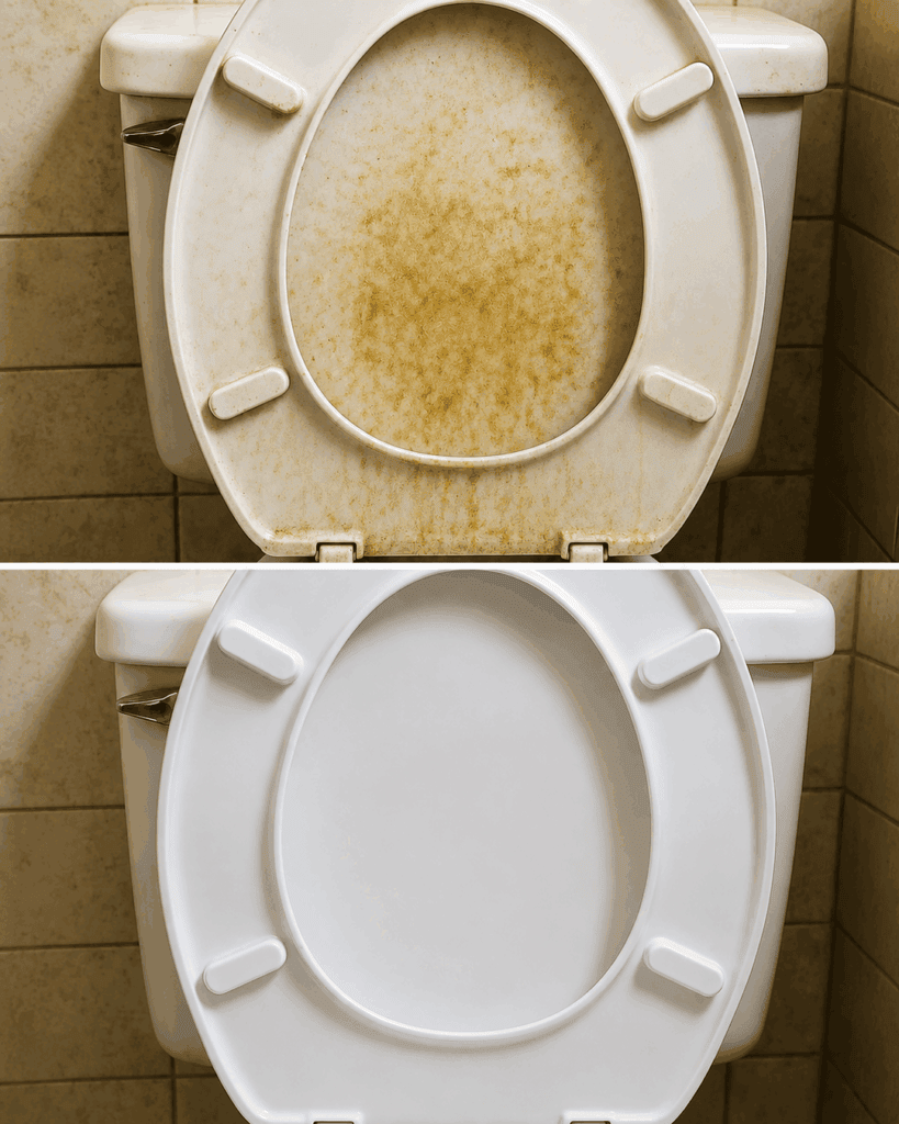 Gelbe Urinflecken unter dem WC-Sitz? So wird die Toilettenbrille wieder sauber – ohne sie gleich auszutauschen