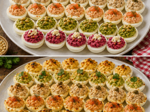 Gefüllte Eier in 6 Varianten – der bunte Party-Klassiker für Buffet und Familie