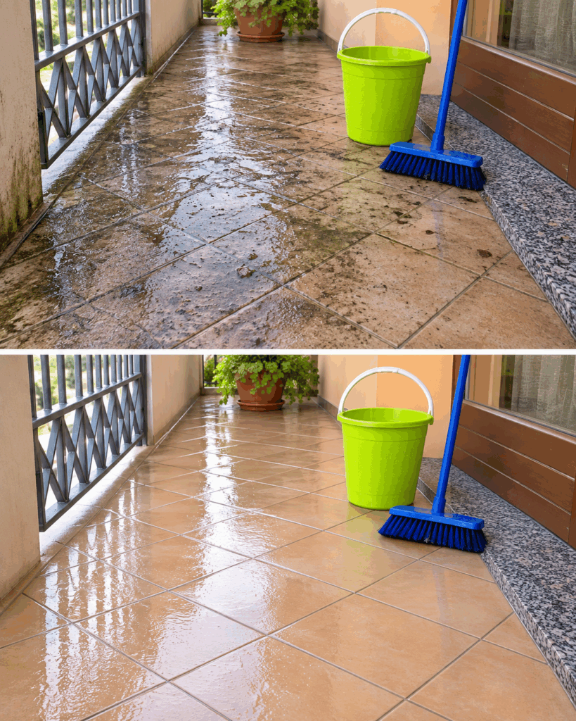 Balkon nach dem Regen reinigen: Mit dieser einfachen Methode wird er schnell wieder sauber