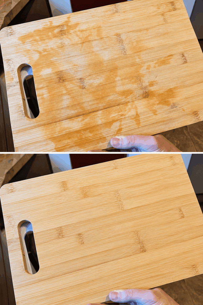 So wird ein Holz-Schneidebrett wieder sauber: Flecken, Gerüche und Verfärbungen richtig entfernen