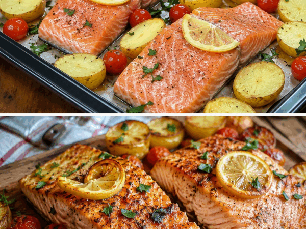 Ofenlachs mit knusprigen Kartoffeln und Zitrone – das einfache Familienrezept, das alle lieben