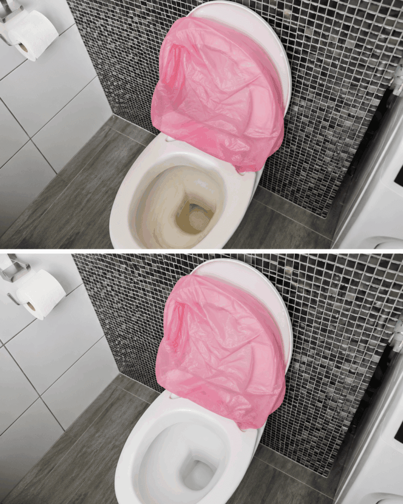 Der Müllbeutel-Trick an der Toilette: So wird die Reinigung hartnäckiger Ablagerungen deutlich einfacher