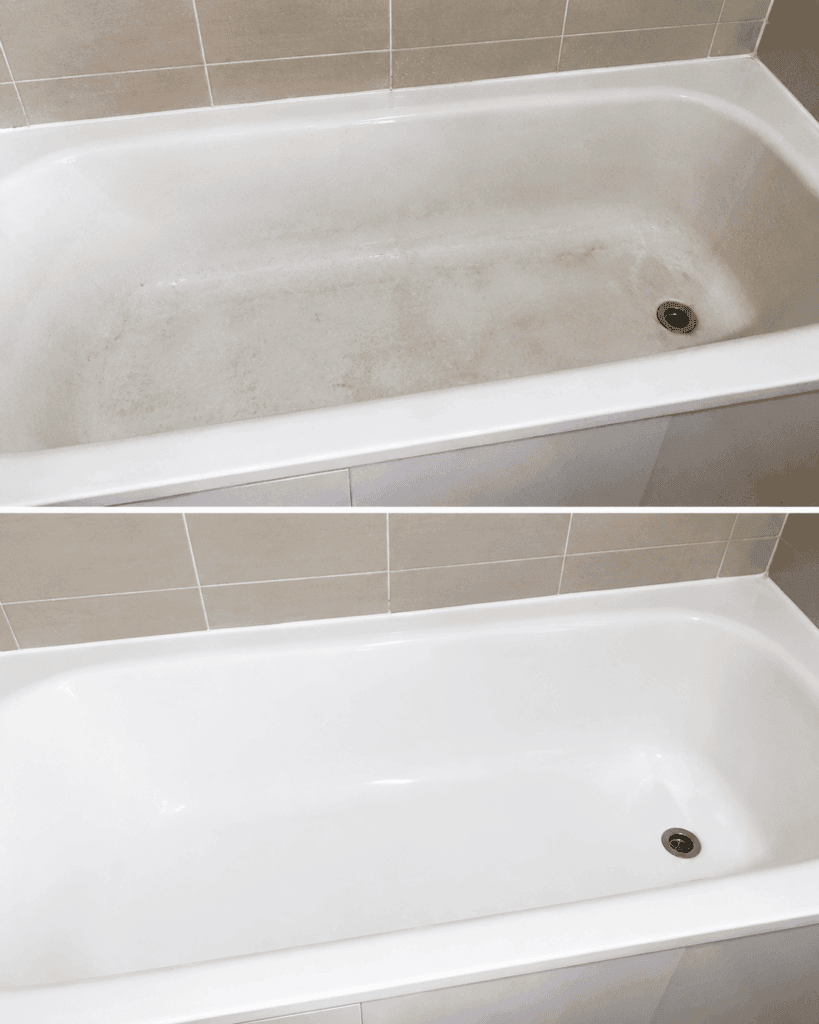 Vernachlässigte Badewanne auffrischen, ohne Acryl und Emaille zu zerkratzen