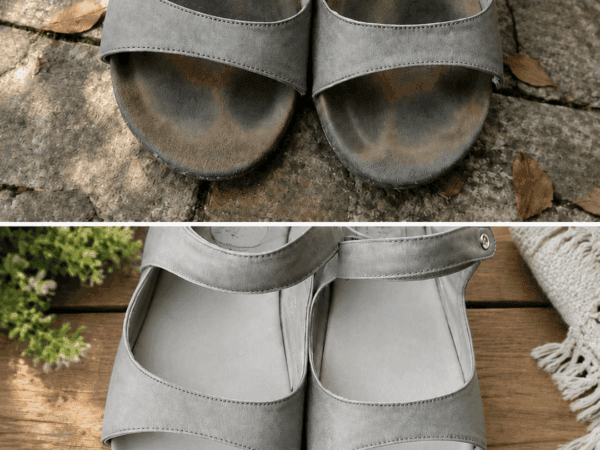 Schwarze Fußabdrücke in Sandalen? So werden helle Fußbetten wieder sauber, ohne das Material zu ruinieren