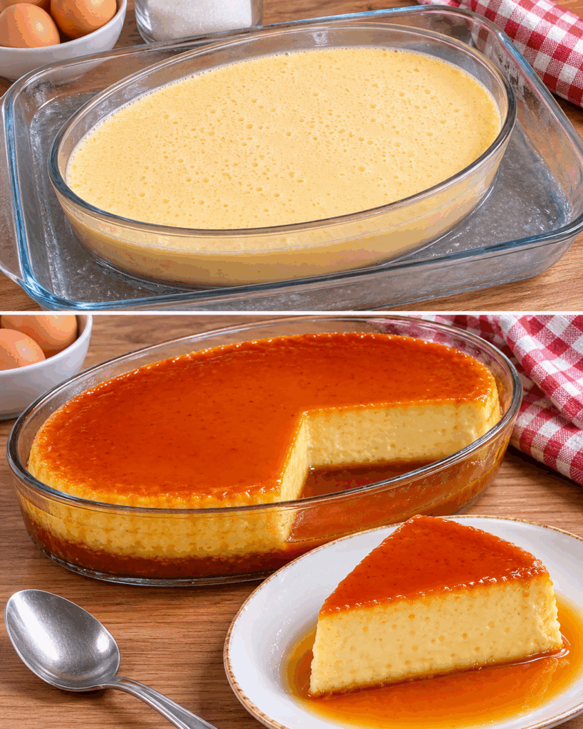 Omas Karamell-Flan aus dem Ofen – unglaublich cremig und mit goldener Karamellsauce