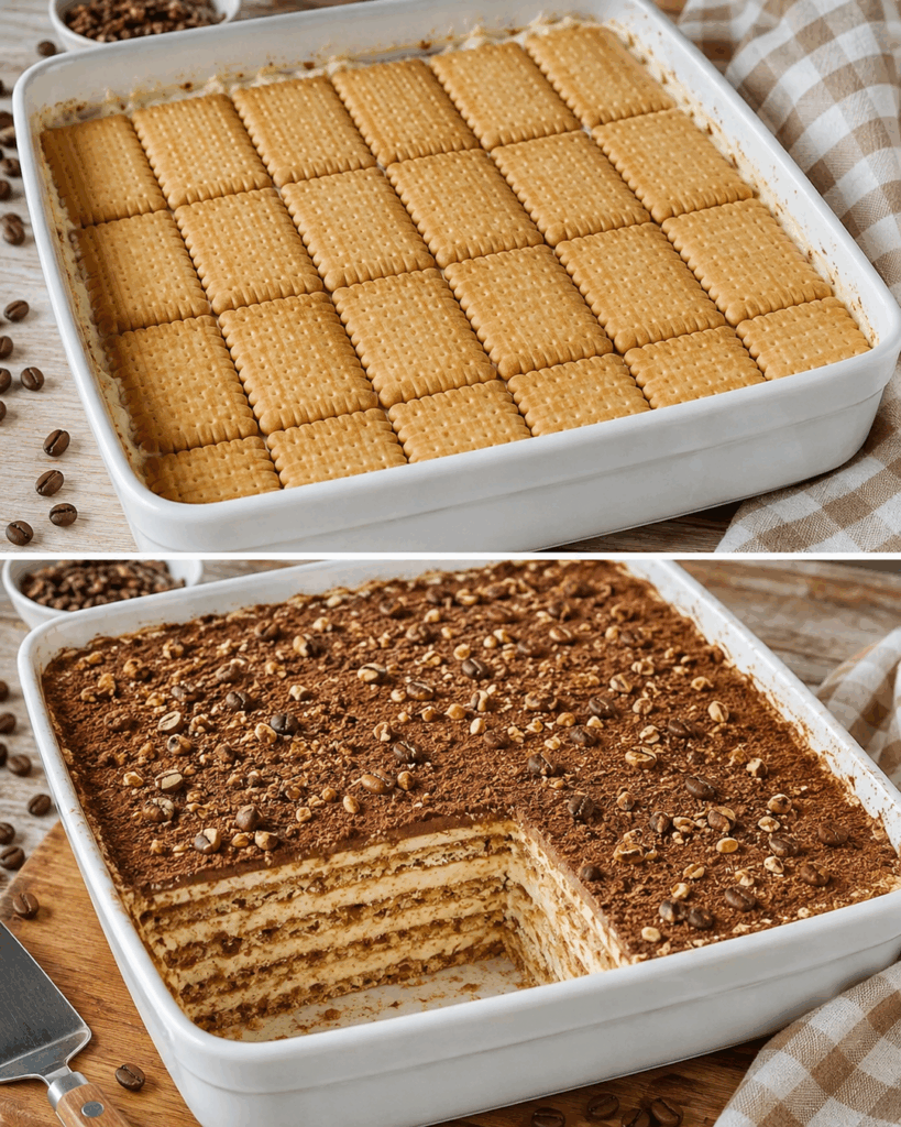 Cremiger Petit-Beurre-Kaffeekuchen ohne Backen – Schicht für Schicht ein Genuss