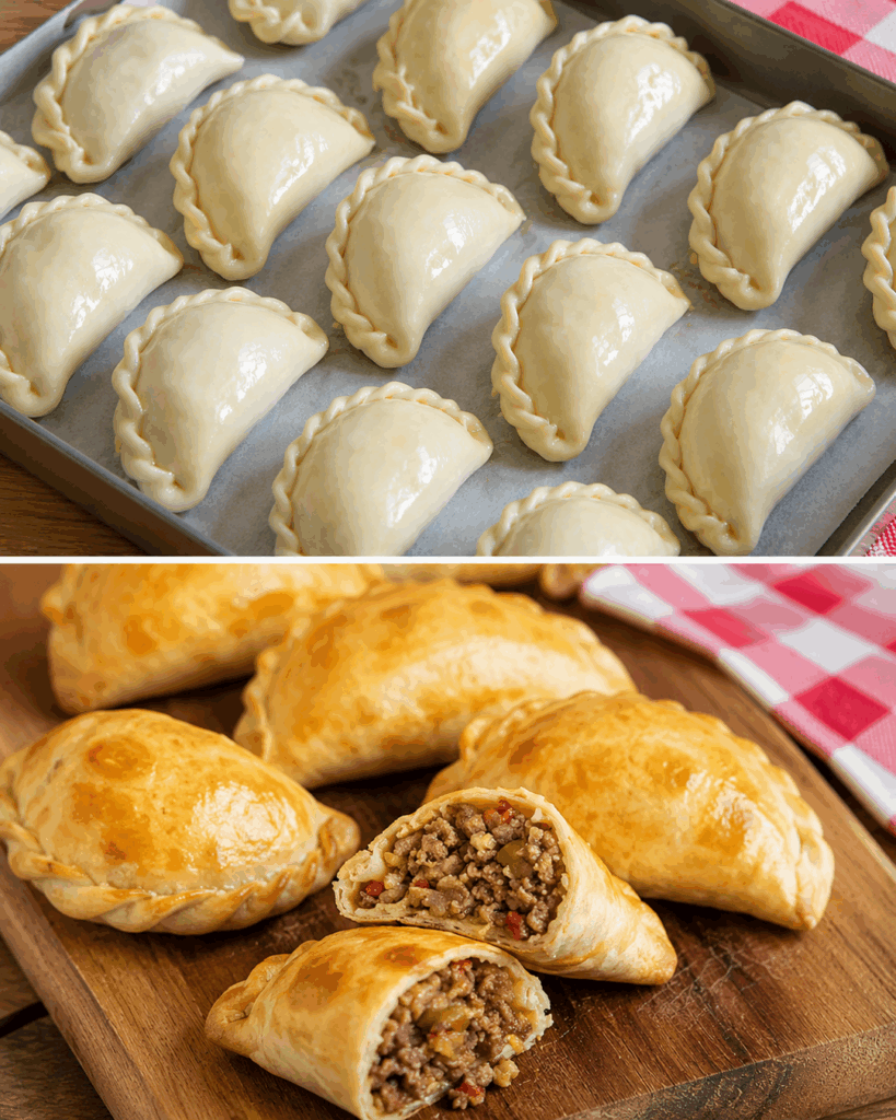 Knusprige Hackfleisch-Empanadas aus dem Ofen – außen goldbraun, innen herrlich saftig