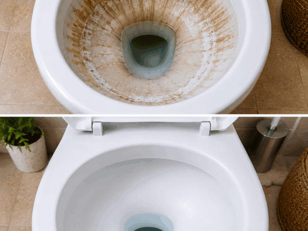 Stark verschmutzte Toilette reinigen: So lösen sich Kalk, Urinstein und braune Ablagerungen gründlich