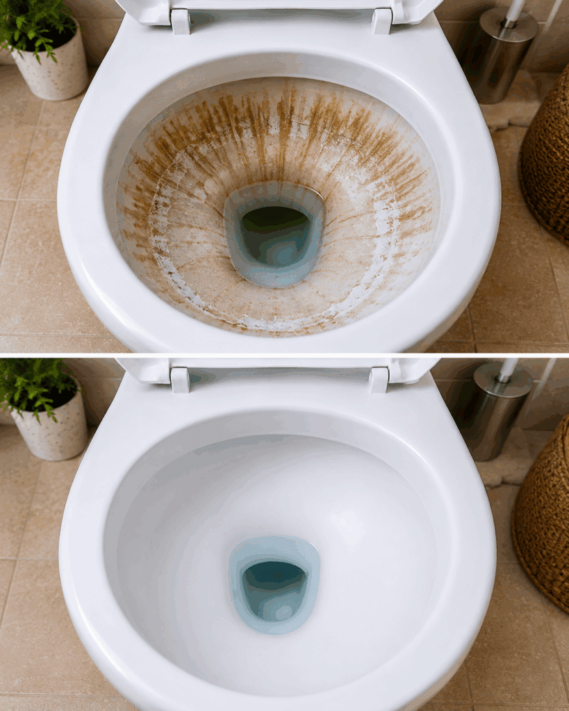 Stark verschmutzte Toilette reinigen: So lösen sich Kalk, Urinstein und braune Ablagerungen gründlich