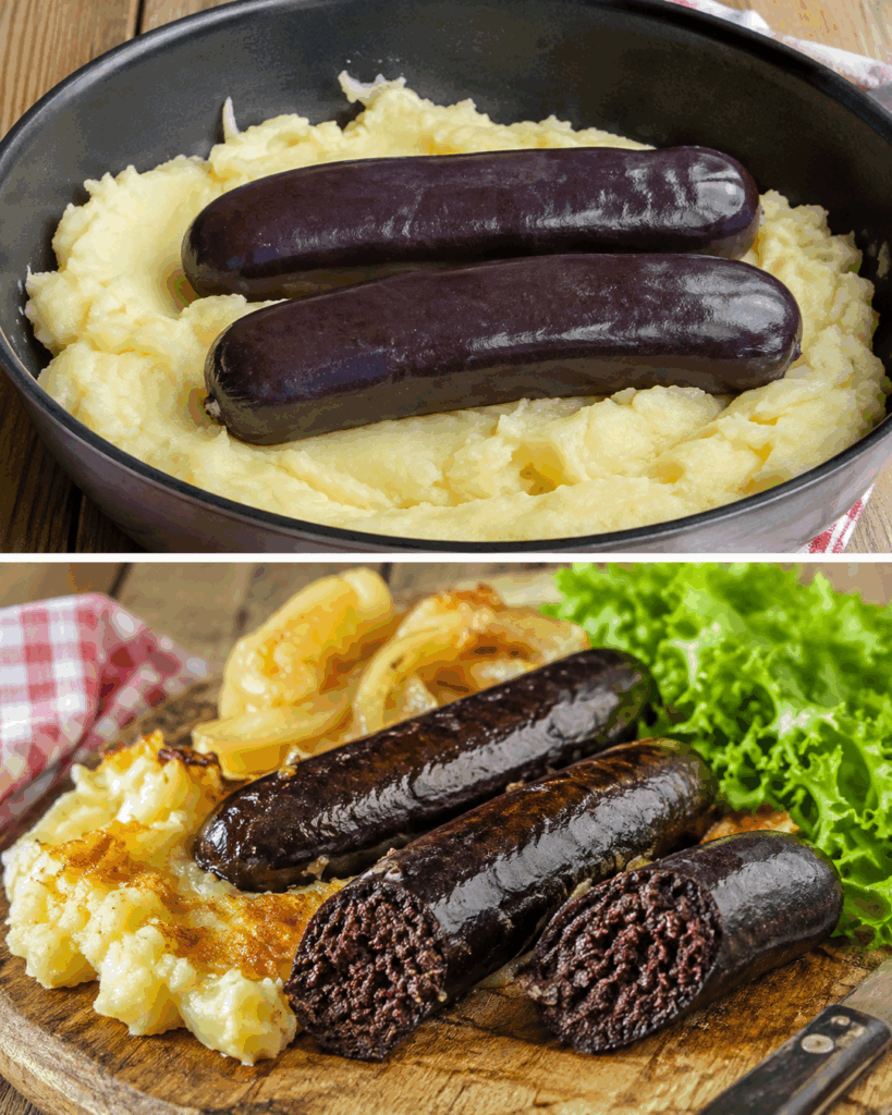 Knusprige Blutwurst mit Kartoffelpüree und Röstzwiebeln – deftige Hausmannskost zum Verlieben