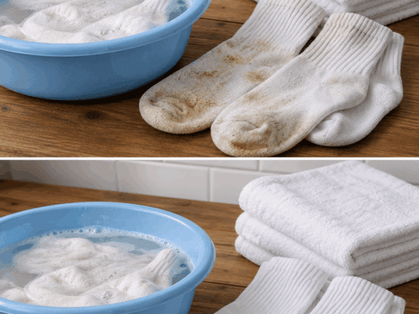Weiße Socken wieder strahlend sauber: So verschwinden graue Sohlen und hartnäckiger Schmutz