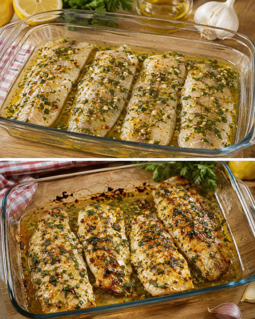 Ofenfisch in Zitronen-Kräuter-Marinade – so wird er saftig, aromatisch und goldbraun