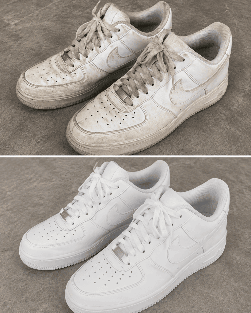 Weiße Sneaker wieder sauber bekommen: So verschwinden Schmutz und grauer Schleier