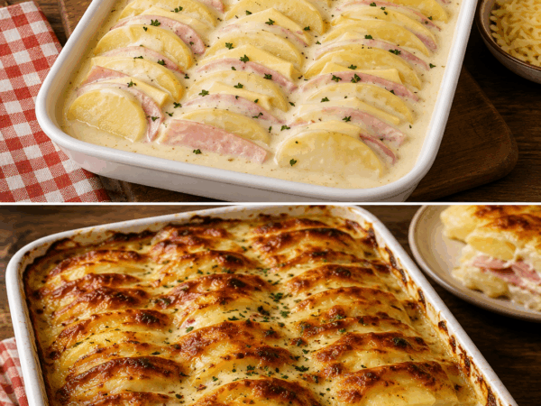 Kartoffel-Schinken-Raclette-Gratin – cremig, herzhaft und goldbraun überbacken